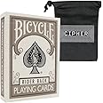 Silver Coloured Bicycle Playing Cards - Classic Rider Back Design- Includes Cipher Playing Cards Bag