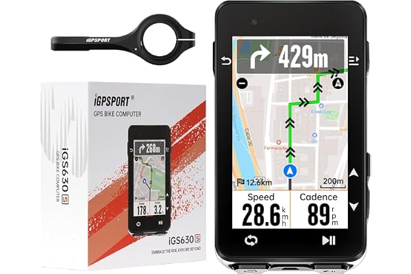 iGPSPORT iGS630S Compteur Velo sans Fil GPS, Navigation Map Intelligente Correction Avancée de la Déviation de Cap, 45H, Écran 2,8'', BLE5.0 / Ant+, IPX7 Étanche Compteur Velo GPS