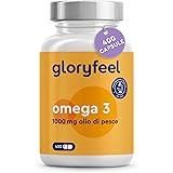 Omega 3 Olio di Pesce 400 Capsule Softgel di Omega-3 (Scorta 13 Mesi), 1000mg Ad Alto Dosaggio, 180mg EPA & 120mg DHA, Fonte 