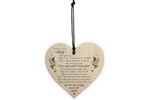 RED OCEAN I Miss You Home Grave Garden Memorial Wooden Heart In Memory Dad Rememberance Plaque Gifts