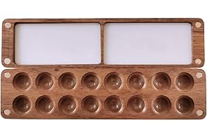 BBASILIYSD Scatola di pittura ad acquerello fatta a mano in legno tavolozza vuota forniture di pittura d'arte tavolozza da viaggio Y0K3 portatile mini pittura magnetica