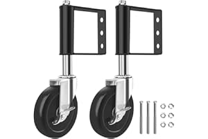 CJHZQYY Rolka skrętna do bram, sprężynowe gumowe kółka do bram, do dużych obciążeń, rolki transportowe, rolki meblowe z hamulcem bocznym, kółka jezdne do bram przesuwnych