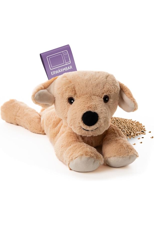 Warmies Peluche Chauffante Chien à La Lavande - Doudou Micro-ondable Ultra Doux