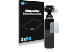 Savvies 6 Stück Schutzfolie für DJI Osmo Pocket (Display + Linse) Displayschutz-Folie Ultra-Transparent