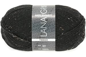 ‎LANA GROSSA LANA GROSSA Meilenweit 100 | Sockenklassiker, uni und bedruckt, waschmaschienenfest | Handstrickgarn aus 80% Schurwolle & 20% Polyamid | 100g Wolle zum Stricken & Häkeln | 420m Garn