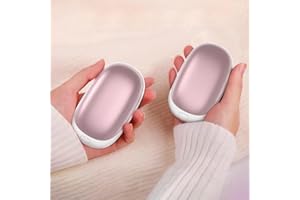 Honswit Hand Warmers Rechargeable 2 Pack, 5000mAh Portable Magnetic Hand Warmer Reusable, 2 in 1 Electric USB Pocket Warmer/Power Bank, Long Lasting Hand Heater Great Warm Gifts for Women Men