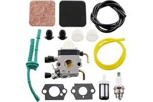 MCHNIC Carburateur avec filtre à air jeu de tuyaux de carburant pour STIHL HS75 HS80 HS85 HL75 HL75K FH75 HT70 HT75 KM80 KM85 KM85R SP80 SP85 FC75 FC85 FS75 FS85 Taille-haie