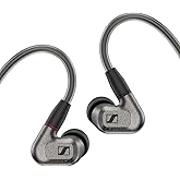 Sennheiser IE 600 Kulak İ&ccedil;i Audiophile Kulaklıklar - Zarif N&ouml;tr Ses i&ccedil;in TrueResponse D&ouml;n&uuml;şt&uuml;r&uuml;c&uuml;ler, Esnek Kulak Kancalı &Ccedil;ık