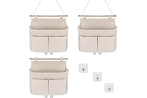 Dulynva 3-pack hängande organisatör, väggorganisatör, hög kapacitet dörrförvarare, linneförvaring hängande för hemmet eller k