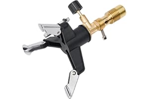 Niceminiwall Portable Laboratory Bunsen Burner, Black + Copper Portable Laboratory Bunsen Burner, Adjustable Flame Shape