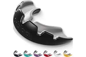 ‎LOBLOO lobloo SLICK Zahn-/Mundschutz Kampfsport für Hoch-Kontakt-Sport wie MMA Hockey Fußball Rugby, Dual Density Mouthguard mit doppelter Dichte, Eine Größe für Herren Damen Kinder ab +14 Jahre, Schwarz