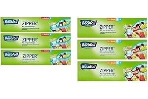 LAEAN Bacofoil 3 x Zipper Small All Purpose Bags + 3 x Zipper Medium Bags 81 Bags in Total