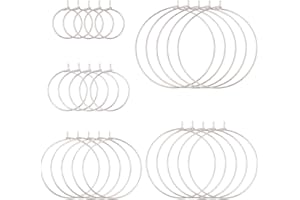UNICRAFTALE Wine Glass Charm Rings Beading Hoop Earrings Stainless Steel Hoop Earring Findings Ring Earring Wire Hoop Earring for Women Hoop Earrings