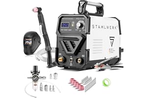 STAHLWERK Découpeuse plasma CUT 50 ST IGBT - équipement complet - Découpeuse plasma de 50 A, puissance de coupe jusqu'à 14 mm, convient pour les tôles peintes & la rouille volante, avec allumage HF