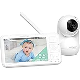 momcozy BM03 Baby Monitor with Camera without WiFi, 500m Range, 5.5" 1080P | Baby Monitor with WiFi-free Connection, 5800mAh