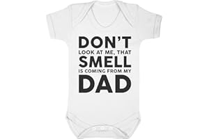 ART HUSTLE Don't Look at Me That Smell is Coming from My Dad Baby Boy Girl Unisex Short Sleeve Bodysuit