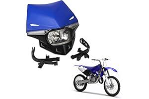 USTPO Bleu Moto universel Phare avant lampe frontale lumière Carénage Masque Jour Running Light lumières LED Tour Signal pour Yz125 250 250F 450F Wr250F Wr450F Motocross Enduro