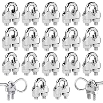 Abrazaderas De Cable De Acero Inoxidable M3 - 20 Piezas, Para Cuerdas De 3mm, Tendederos, Carpas Y Más
