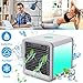 Produktbild Mini Air Cooler Mobile Klimageräte Luftkühler mit Wasserkühlung Zimmer Klimaanlage Ventilator USB Klimagerät 3 in 1 Raumluftkühler Luftreiniger Einstellbare 7 Farbe LED-Licht - 3 Ventilationsstufen