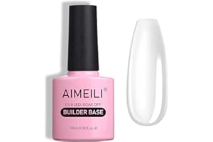 ‎AIMEILI AIMEILI 5 in 1 Builder Base Gel Für Nägel UV LED Gellack mehrfarbig ablösbarer Gel Nagellack 10ml (Clear)