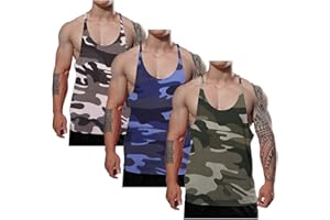 7POWER Men's Muscle Gym Stringer Tank Tops for Workout Bodybuilding Sport Vest Racerback Cotton