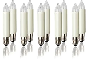 hellum Żarówki zamienne do łuku świetlnego, 10 sztuk, 34 V, 3 W, małe świece do świeczek, do świec zamiennych, łańcuchy świetlne do wewnątrz i na zewnątrz z 7 punktami świetlnymi, ø 10 mm E10/34 V/3