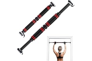 GOPLUS Drążek do podciągania futryny drzwi, 65-100 cm, regulowany, do 120 kg, treningowy, czarny