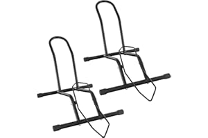 GRELiving Set of 2 Bicycle Stands, Steel Adjustable Bicycle Holder, Professional Floor Freestanding Stand, Stable Bicycle Stand for 20-29 Inch MTB, E-Bikes, Road Bike