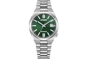 Citizen NJ0200 Montre Automatique pour Femme avec Bracelet en Acier Inoxydable 37 mm Verre Saphir Date Bleu Glacier NJ0200