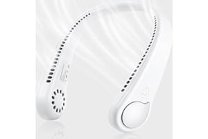 SWEETFULL Mini Nackenventilator, Hals Ventilator mit 360° Rund Luftauslass (bis zu 8 Stunden), 3 Stufen, Tragbarer USB Wiederaufladbarer Ventilator klein leise
