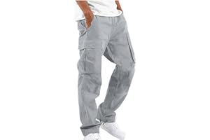 YAOHUOLE Pantalon Cargo Homme Pantalon Cargo De Travail pour Homme en Cotton Lodger Décontracté avec Taille