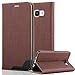 Produktbild Cadorabo Hülle für Samsung Galaxy A3 2016 (6) - Hülle in KASTANIEN BRAUN – Handyhülle in Bast-Optik mit Kartenfach und Standfunktion - Case Cover Schutzhülle Etui Tasche Book Klapp Style