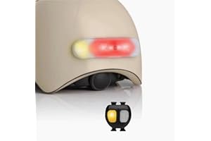 OVERADE Eclairage sans Fil pour Casque de vélo, Trottinette - avec Clignotants Droite/Gauche - télécommande sur Guidon - Rechargeable USB …