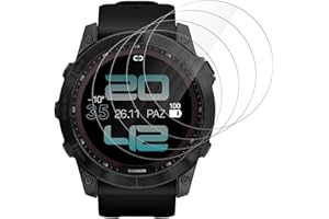 Beukei Panzer Schutz Glas für Garmin fenix 7/7 Sapphire Solar, 4 Stück Schutzfolie [9H Härte] [Fingerabdruck kompatibel] [Blasenfrei][3D Vollständige Abdeckung] Displayschutzfolie