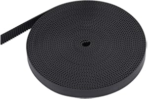 ASHATA Zahnriemen für 3D-Drucker,1M/2M//5M/10M Gummi Zahnriemen Riemenscheibe,Zubehör 10mm Breite Synchronriemen Zahnriemen für 3D-Drucker Schwarz(5 Meter)