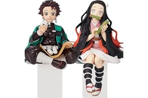 BESTZY DemonSlayer Figur, ​2PCS Anime Figure Collection Theme Anime Model Cartoon Charakter Statue Actionfiguren Sammlung für Desktop Dekoration