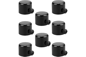 FDDU 8 Stück Metall-Gardinenstangenabdeckungen, Endkappen Gardinenstangen-Endstopfen, Zylindrische Gardinenstangen-Endstücke Köpfe, Mit Schrauben, für Zuhause, Büro, Vorhang, Römerstange, Dekor-Zubehör