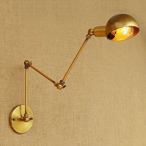 Iron Wall Light Fixture Swing Arm Wall Lamp Industrial Retro Rustic Loft Antique Wall Lamp Edison Vintage Pipe Wall Sconce Decorative Fixtures Lighting Luminaire E27 Socket