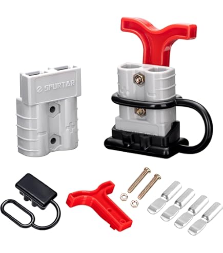 Riloer PC 175A Jump Start Connettore Maniglia per Anderson Spine, Connettore Verricello Universale Batteria Maniglia Estrattore Jump Start Assist, Grigio