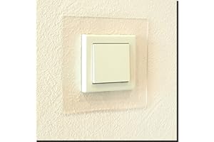 EDS-WERBEMEDIEN Tapetenschutz Dekorrahmen Wandschutz Tapetenschoner Lichtschalter Acryl Schalter (1-fach Rahmen, transparent/durchsichtig)