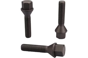 ‎HASKYY 20 Radschrauben M14x1,5x30mm Radbolzen SCHWARZ Kegel 60° Kegelbund SW17