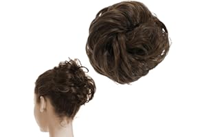 Tadipri Chignon Capelli Sintetici Chignon Elastico Posticcio Per Capelli Chignon Finto Per Capelli Posticci Per Capelli Extension Per Capelli Coda Di Cavallo Bun Hairpieces,Marrone Chiaro