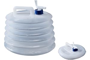 XIAOHILL Collapsible Water Container, BPA Free Portable Water Jug with Spigot, Foldable Outdoor Canteen for Camping, Hiking, Emergencies - Multiple Sizes