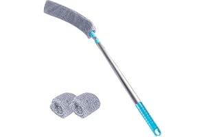 AILOPTA Polvo Retráctil para Huecos, Plumero Limpieza Microfibra con Mango Largo, Radiador Extraíble Y Lavable, Cepillo para Polvo para Sofá Cama, Parte Inferior Muebles