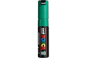 Posca Uni-ball 182663 – Marker POSCA z szeroką końcówką klinową, PC-8K, zielony, 1 sztuka