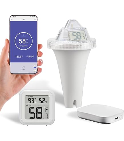 Thermomètre De Piscine/Aquarium Avec Sonde Étanche 3 M - Affichage LED - Alarme - Prise UE