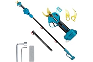 PANTHEM Forbici Potatura a Batteria con Asta Telescopica 45mm per Makita 18 V, Forbici Potatura Elettriche Cesoie da Potatura, Forbici da Potatura per Jardinage Lama SK5 Extra, 2 Modalità (senza batteria) ﻿
