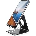 Lamicall Phone Stand, Phone Dock - Universal Stand, Cradle, Holder, Dock Compatible with iPhone 16 15 14 Pro Max Plus, 13 12 Pro Max Mini, 11 Pro Xs XR X 8 7, HUAWEI, Samsung S23, Smartphones - Black