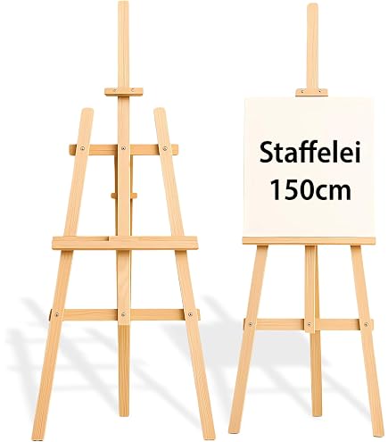 JEAWIWI Easel Stand 2 Pack – Foldable White Display Easel For Art, Signs, Or Photos
