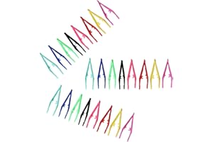 LGYUWER 24 Pcs Tweezers Sawtooth Collet Design Plastic Tweezers Non-Slip Tapered Tweezers Colourful for Fuse Handicrafts